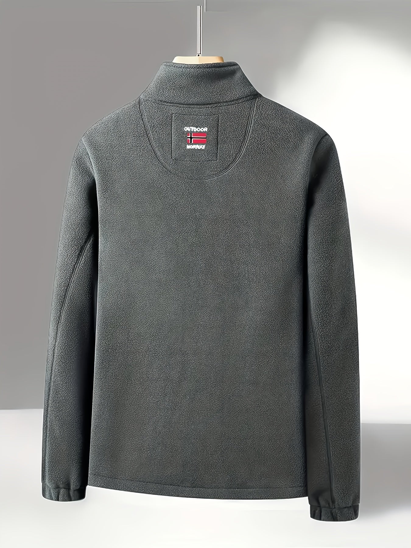 Outdoor Fleecejacke Herren – Warme Übergangsjacke mit Stehkragen & Reißverschlusstaschen
