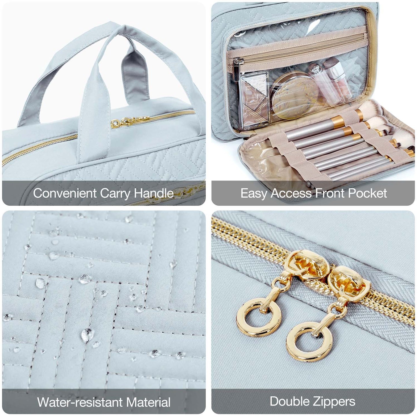 Wasserdichte Kulturtasche mit Transparentem Reiseset – Luxus Kosmetik- & Make-up Tasche für Reisen