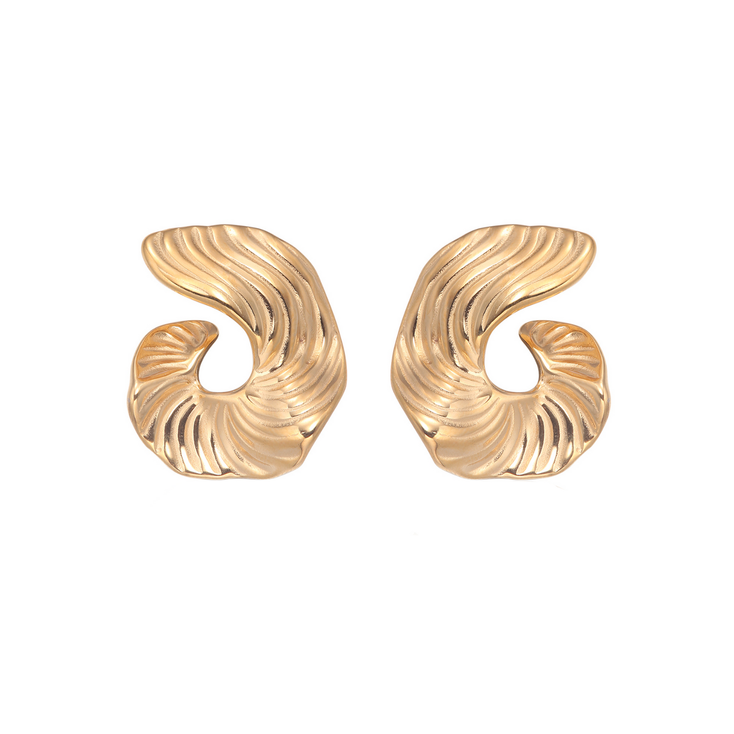 Goldene Statement-Ohrringe aus Edelstahl – Hypoallergen & nickelfrei
