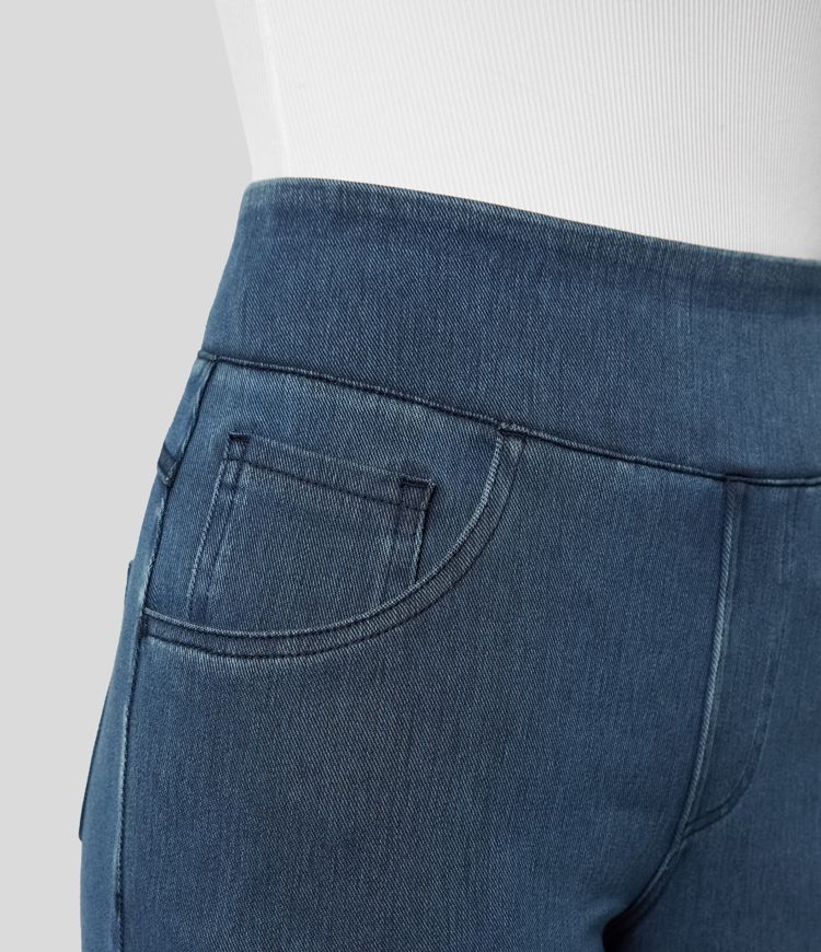 Damen Wide Leg Jeans – Bequeme Schlaghose mit Hoher Taille