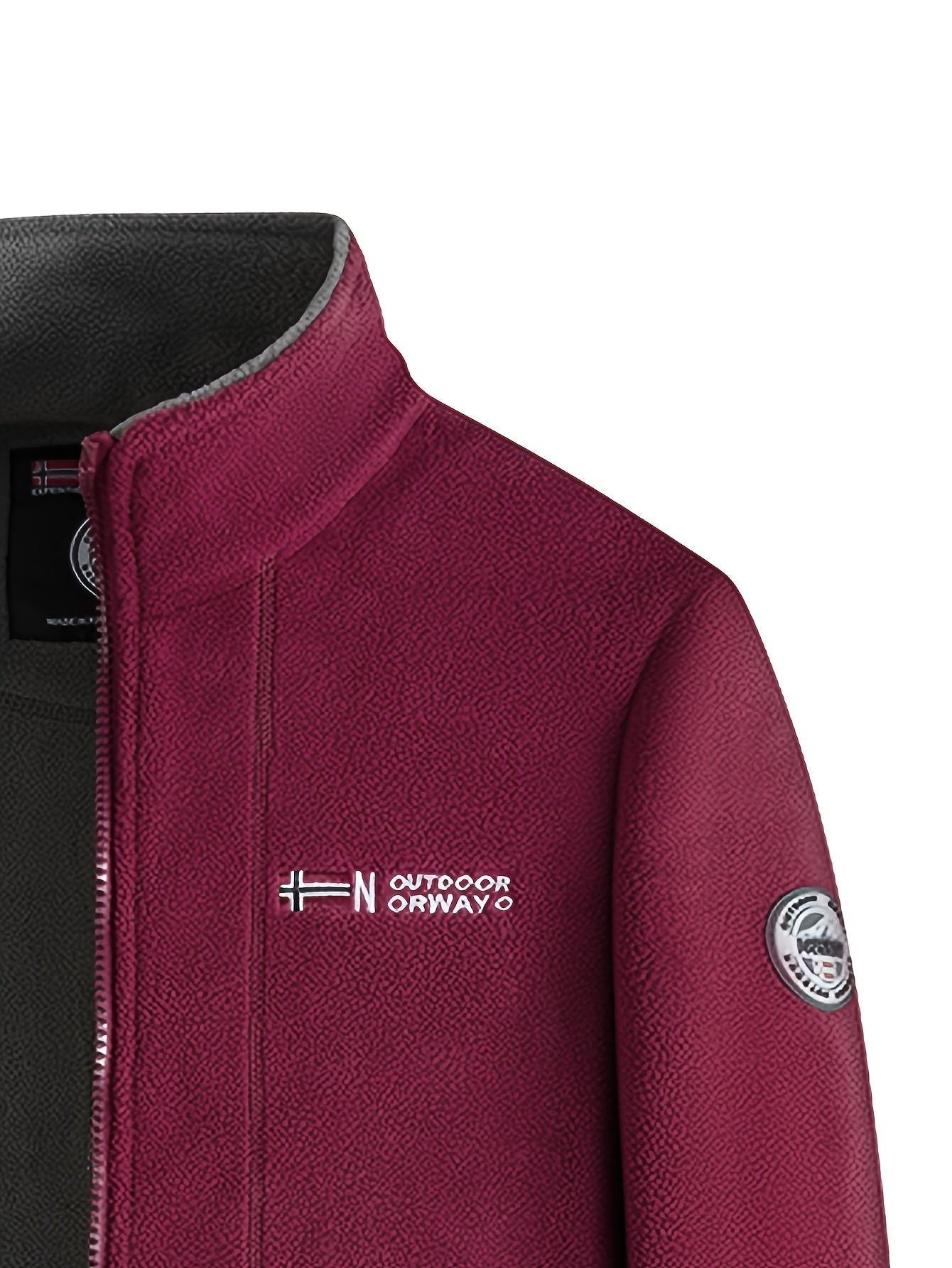 Outdoor Fleecejacke Herren – Warme Übergangsjacke mit Stehkragen & Reißverschlusstaschen