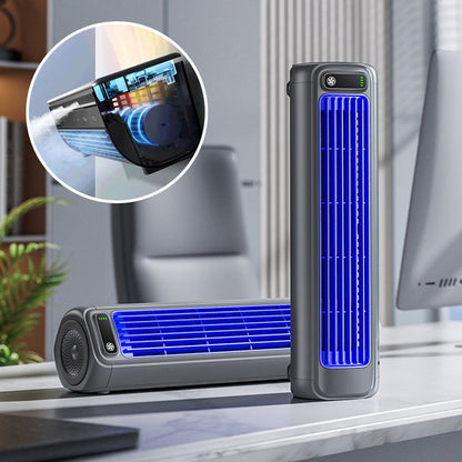 Tragbarer Aircooler mit LED – 2-in-1 Ventilator und Luftreiniger für Zuhause und Büro