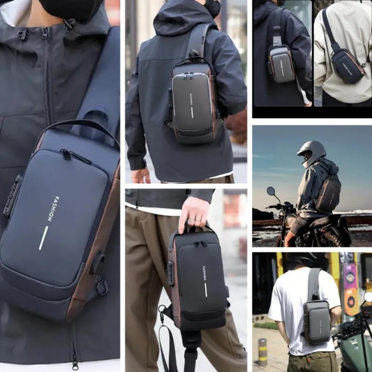 Diebstahlsichere Crossbody Tasche – Wasserdicht, USB-Ladeanschluss & Modernes Design