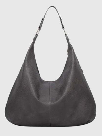 Große Schultertasche Damen – Veganes Leder in Schwarz & Lila
