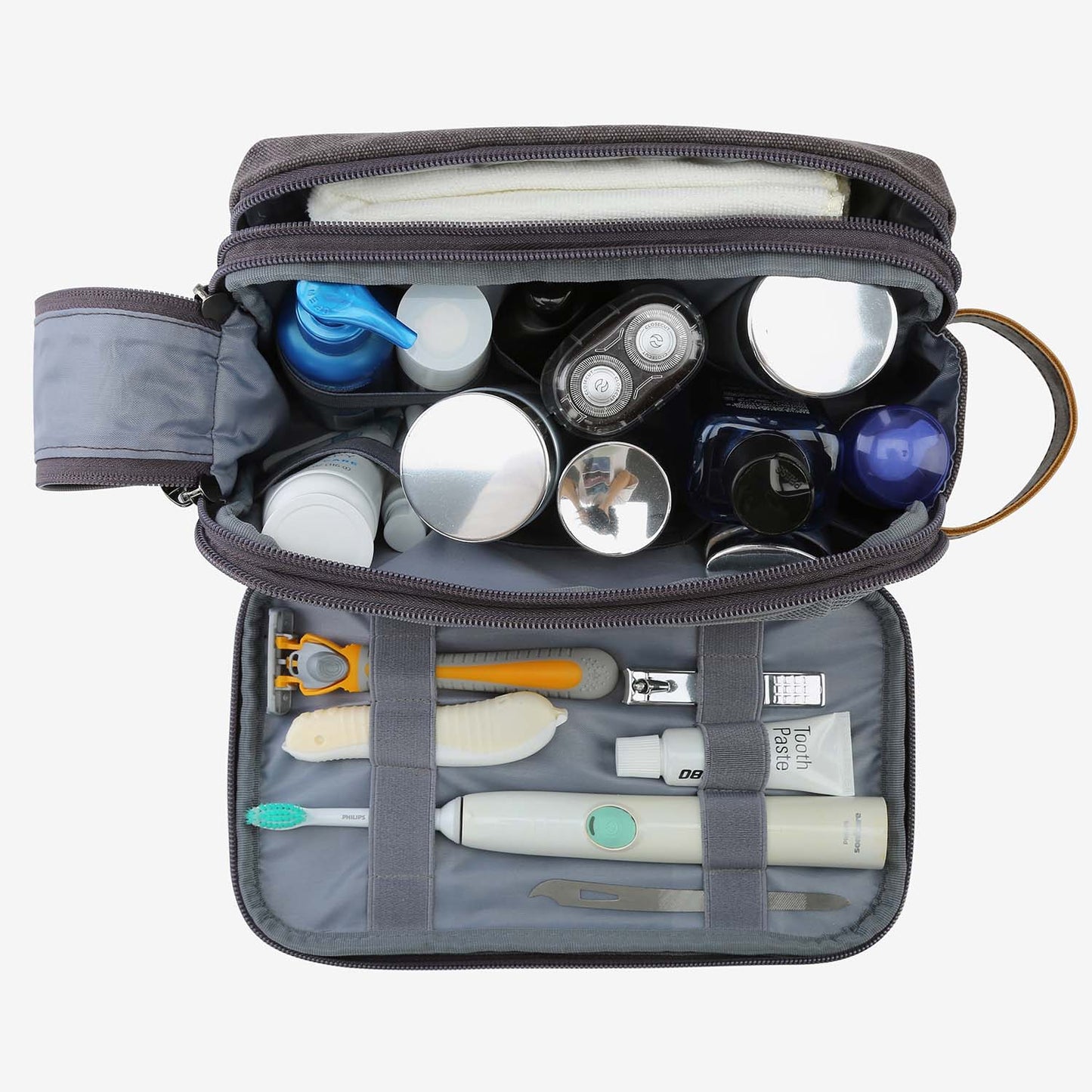 Wasserabweisende Kulturtasche Herren – Luxuriöse Reisetasche mit viel Stauraum