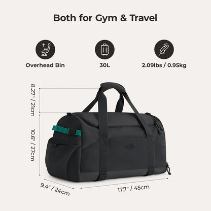 Duffel Bag 36L – Wasserabweisende Sport- & Reisetasche mit Schuhfach & Mehreren Fächern