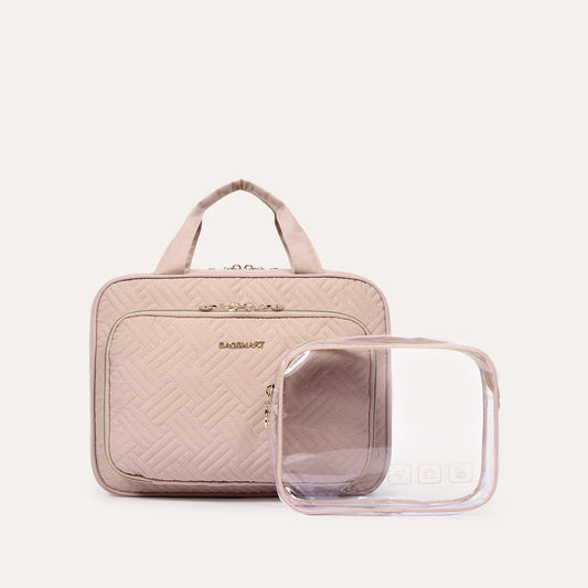 Wasserdichte Kulturtasche mit Transparentem Reiseset – Luxus Kosmetik- & Make-up Tasche für Reisen