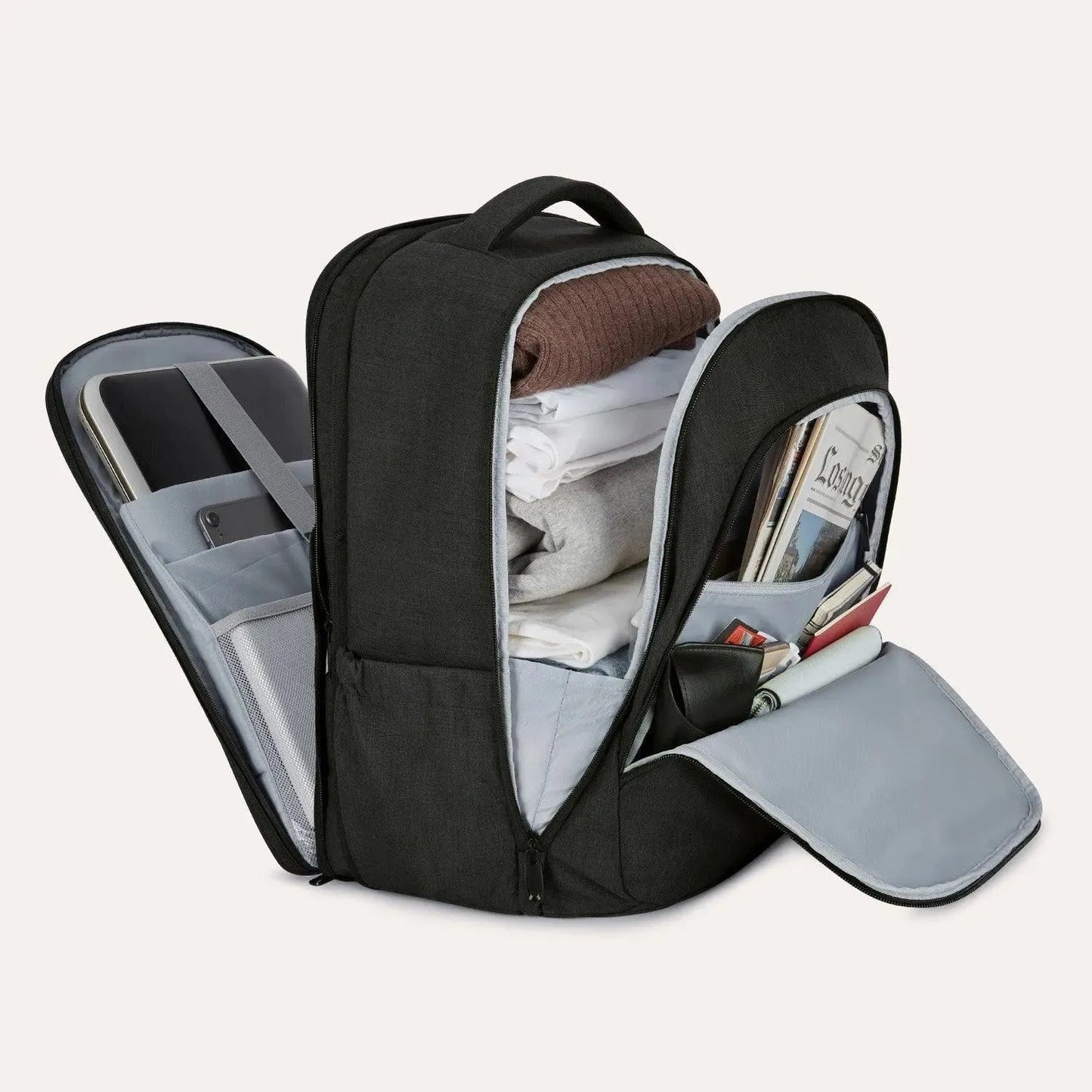 Luxus Rucksack – Wasserabweisender Laptop- & Schulrucksack mit USB-Anschluss