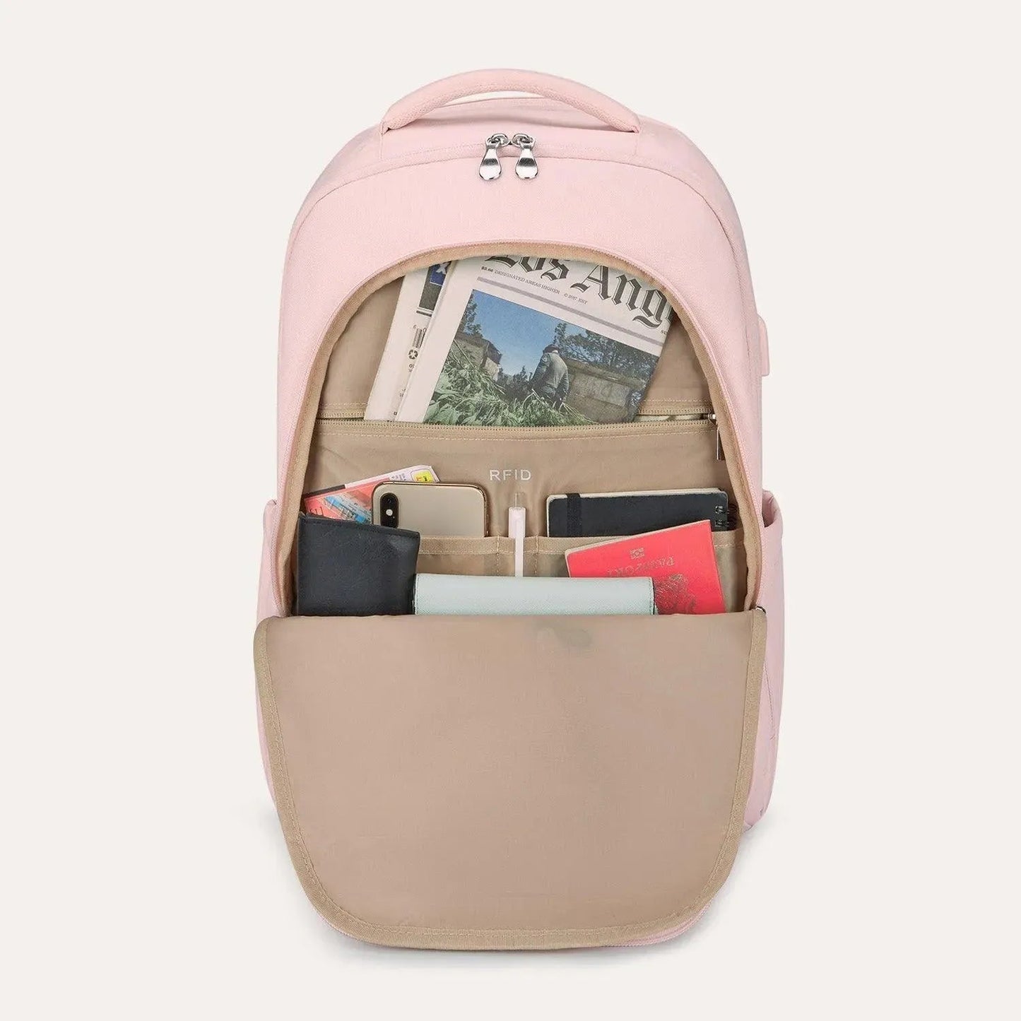 Luxus Rucksack – Wasserabweisender Laptop- & Schulrucksack mit USB-Anschluss