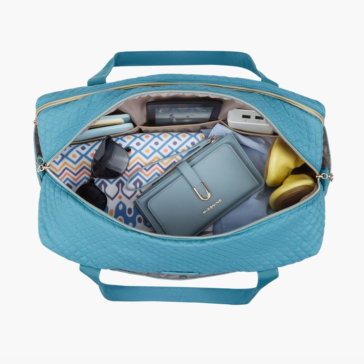 Weekender Reisetasche Damen – Große Handgepäck Tasche mit Schuhfach & Wasserabweisendem Material