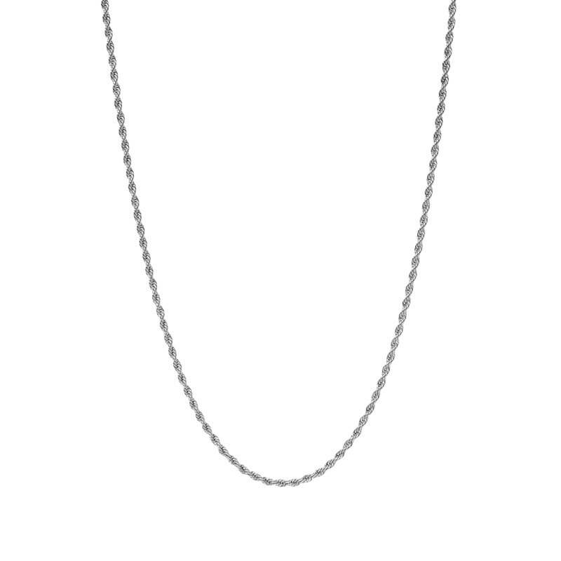 Gold-Rope-Kette Edelstahl 40 + 5 cm – Seilkette vergoldet, 3 mm, Unisex Halskette Damen & Herren