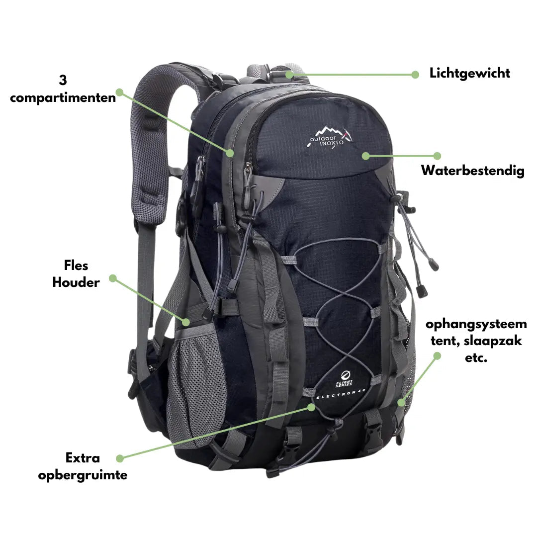 Wasserdichter 60 L Trekkingrucksack – robuster Outdoor Wanderrucksack mit verstellbaren Gurten & Regenhülle