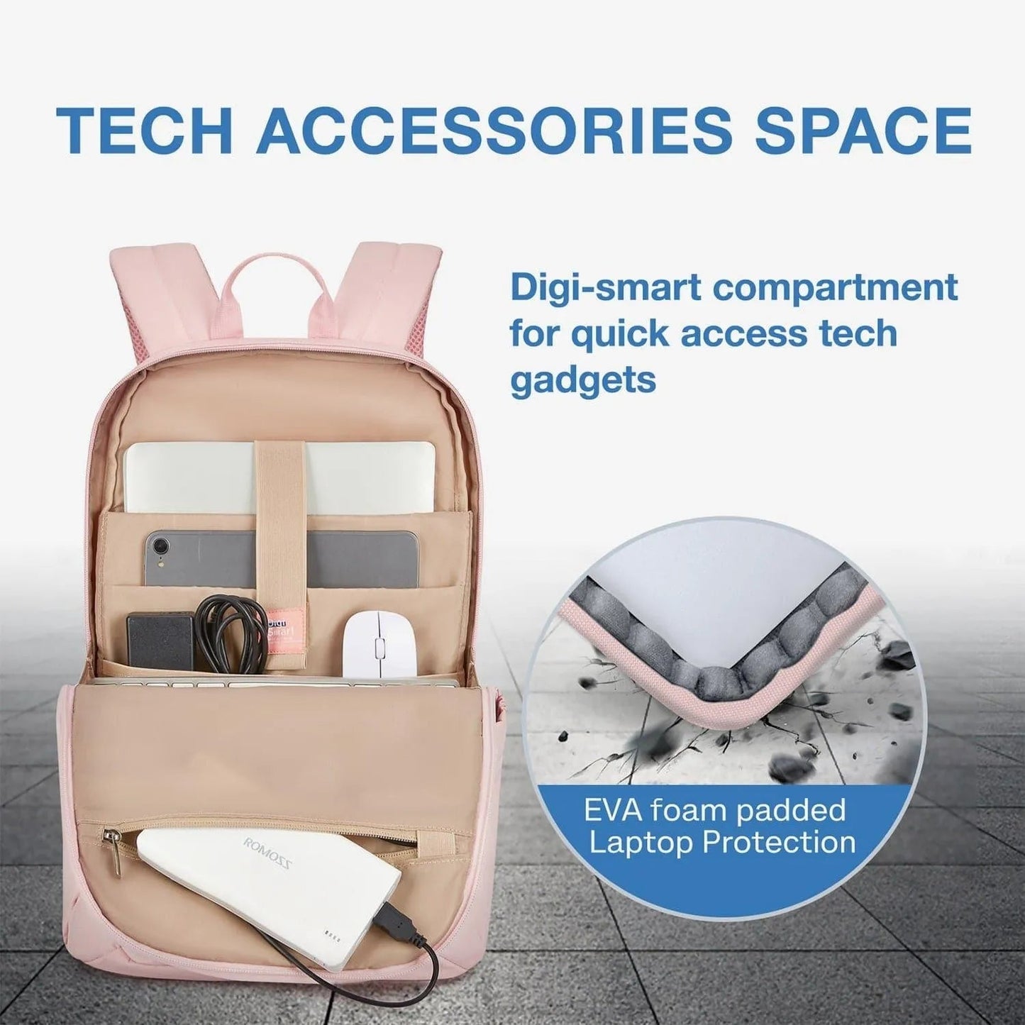 Luxus Rucksack – Wasserabweisender Laptop- & Schulrucksack mit USB-Anschluss