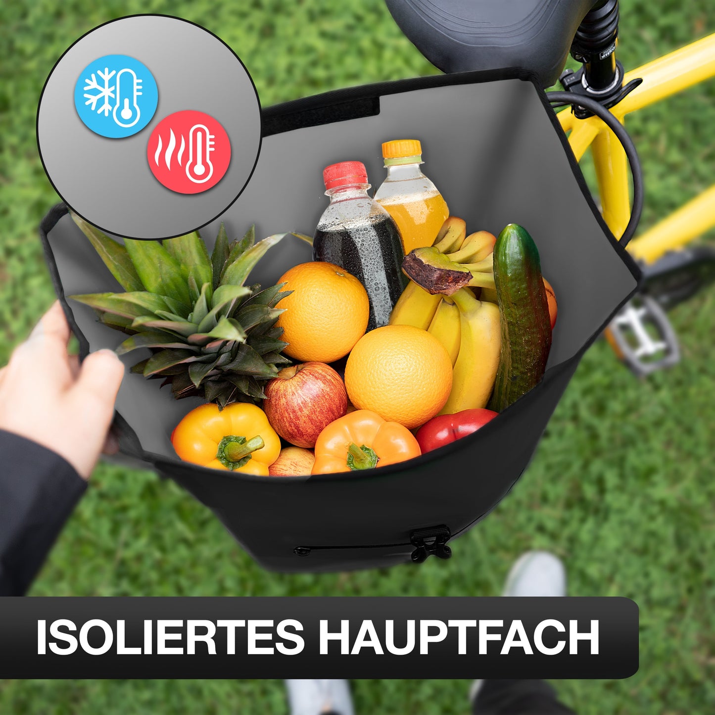 Wasserdichte Fahrradtasche 25L für Gepäckträger – Rolltop, Reflektoren, Pendler & Freizeit