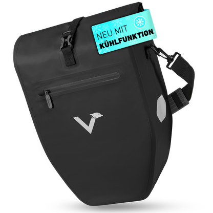 Wasserdichte Fahrradtasche 25L für Gepäckträger – Rolltop, Reflektoren, Pendler & Freizeit
