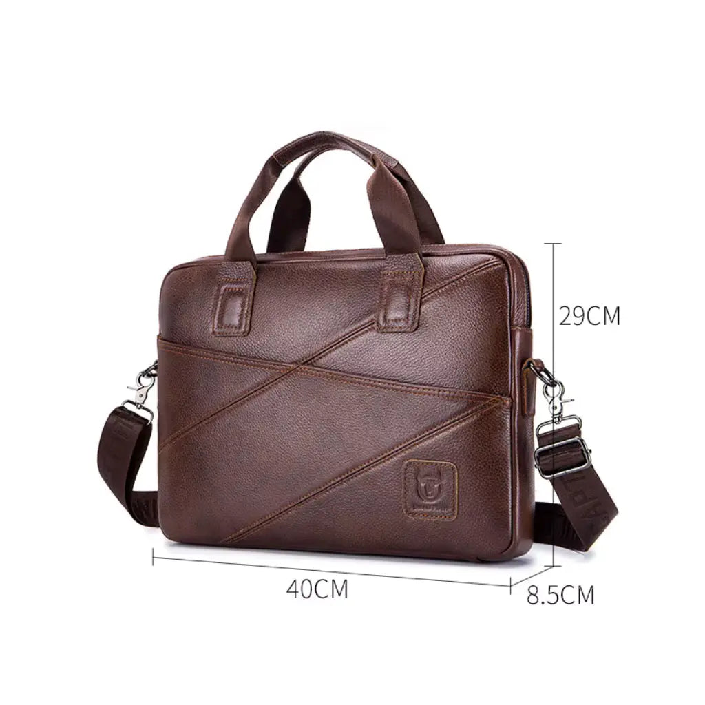 Schwarze Laptoptasche aus Leder – Elegant & Funktional