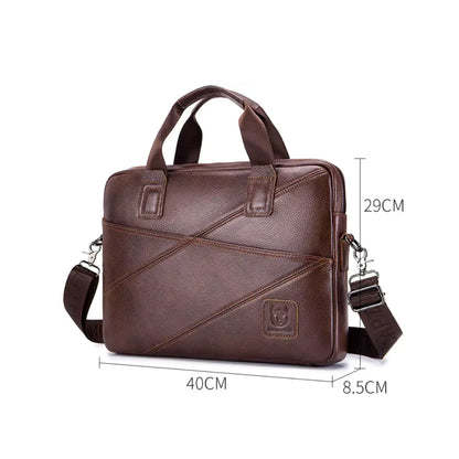 Schwarze Laptoptasche aus Leder – Elegant & Funktional