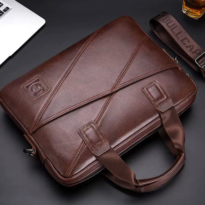 Schwarze Laptoptasche aus Leder – Elegant & Funktional
