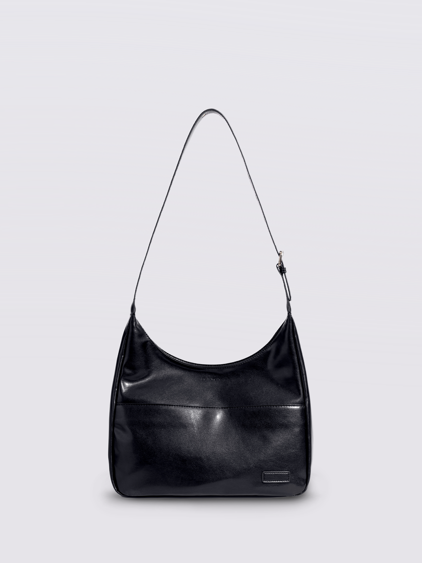 Schwarze Schultertasche Damen – Minimalistisches & geräumiges Design aus veganem Leder