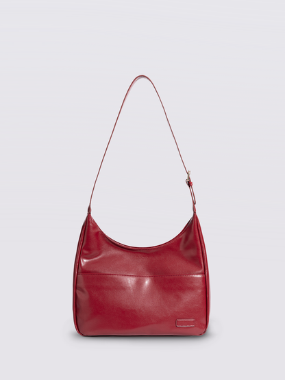 Schwarze Schultertasche Damen – Minimalistisches & geräumiges Design aus veganem Leder