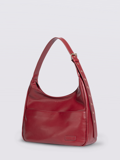 Schwarze Schultertasche Damen – Minimalistisches & geräumiges Design aus veganem Leder