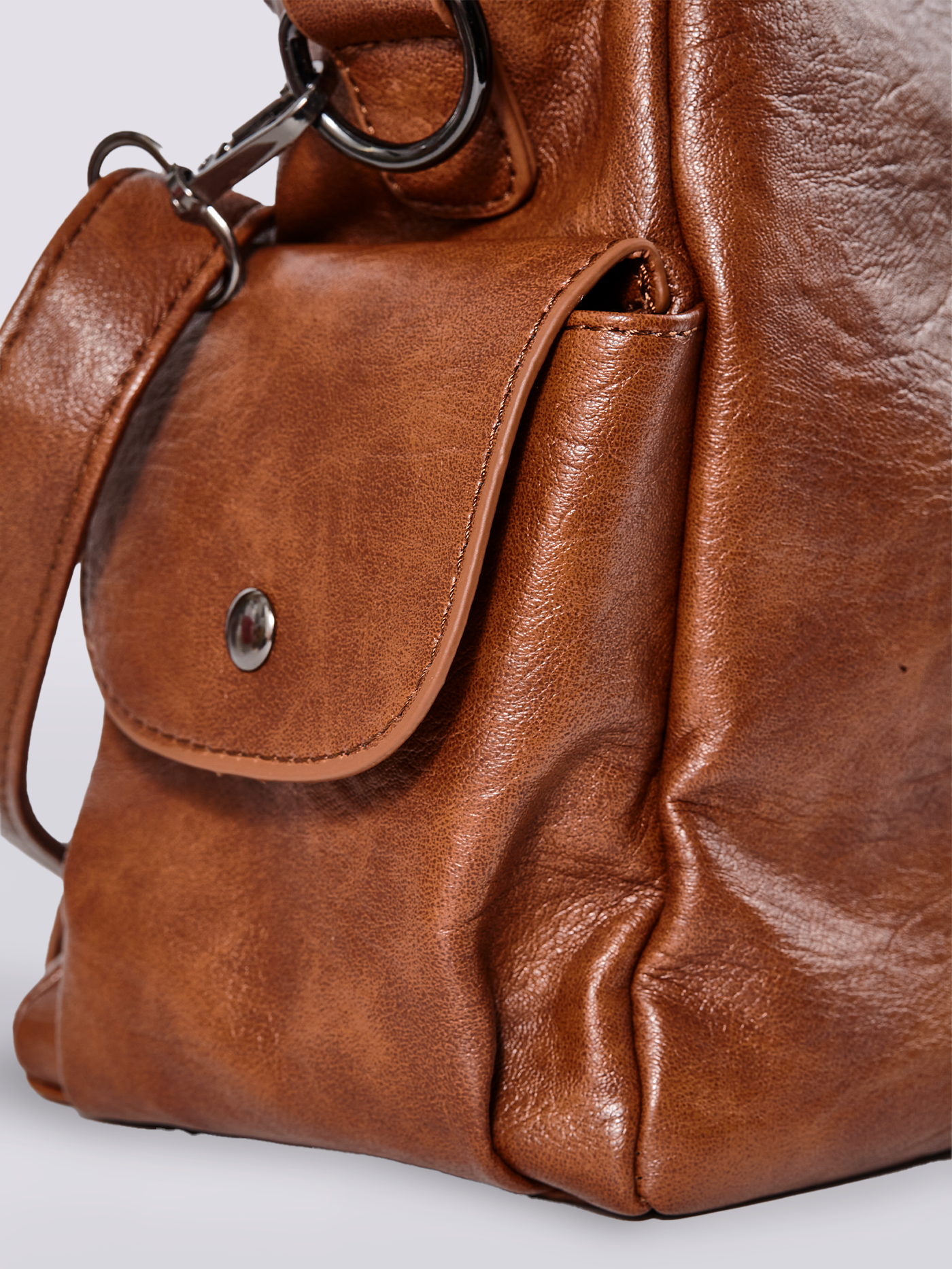 Schwarze Schultertasche Damen mit Seitentaschen – Geräumig & Elegant