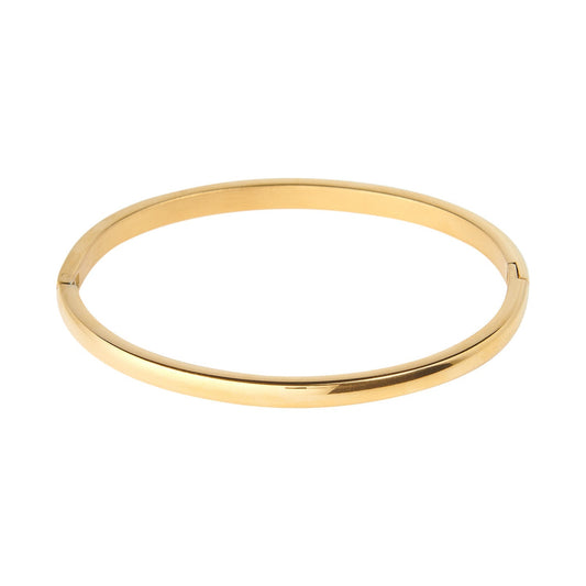 Goldfarbene Edelstahl Armspange – Hypoallergen & Wasserfest – Minimalistisches Design für Damen