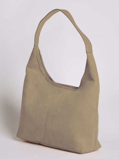 Schwarze Wildleder Schultertasche Damen – Minimalistisches & Geräumiges Design