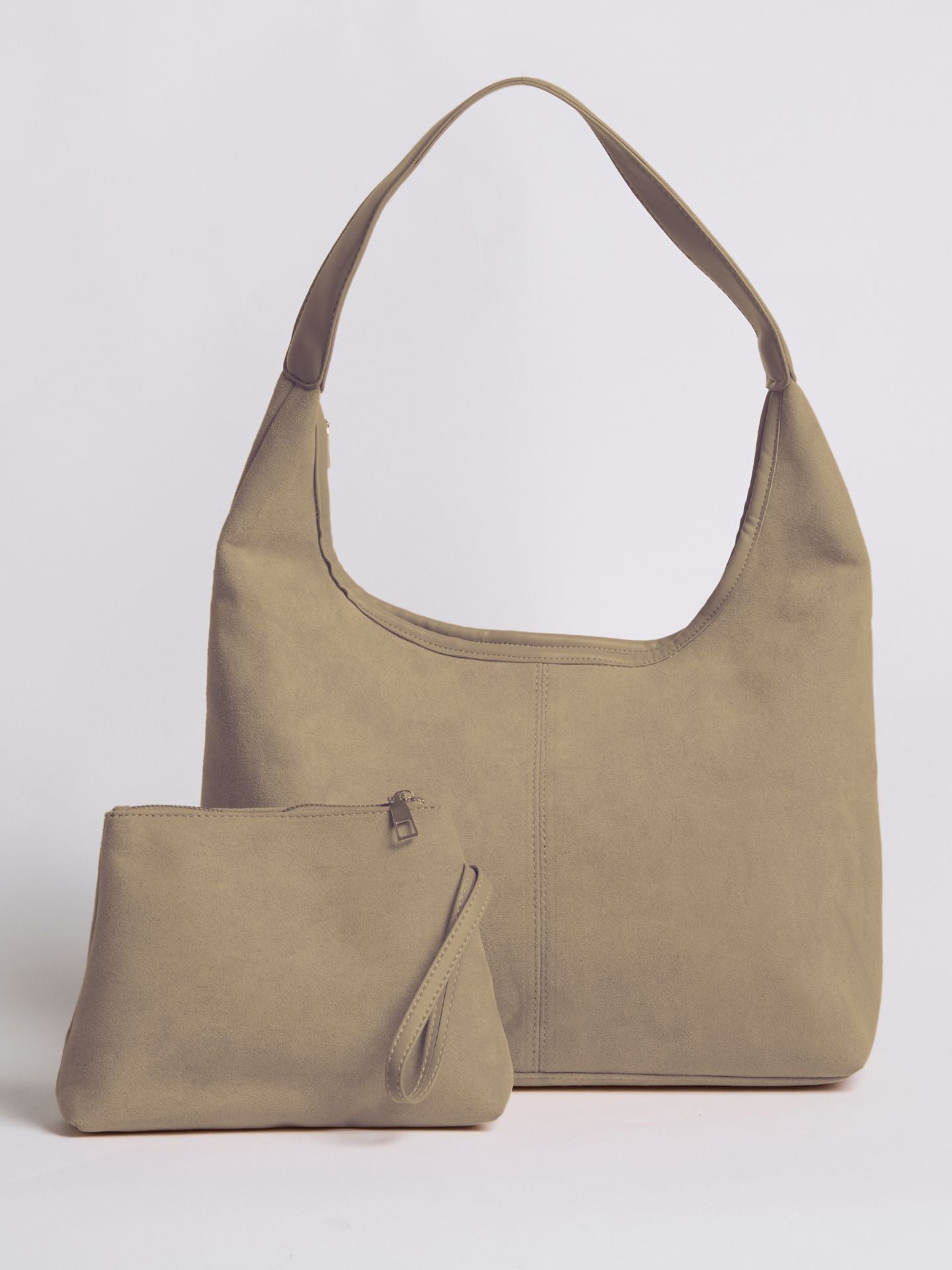 Schwarze Wildleder Schultertasche Damen – Minimalistisches & Geräumiges Design