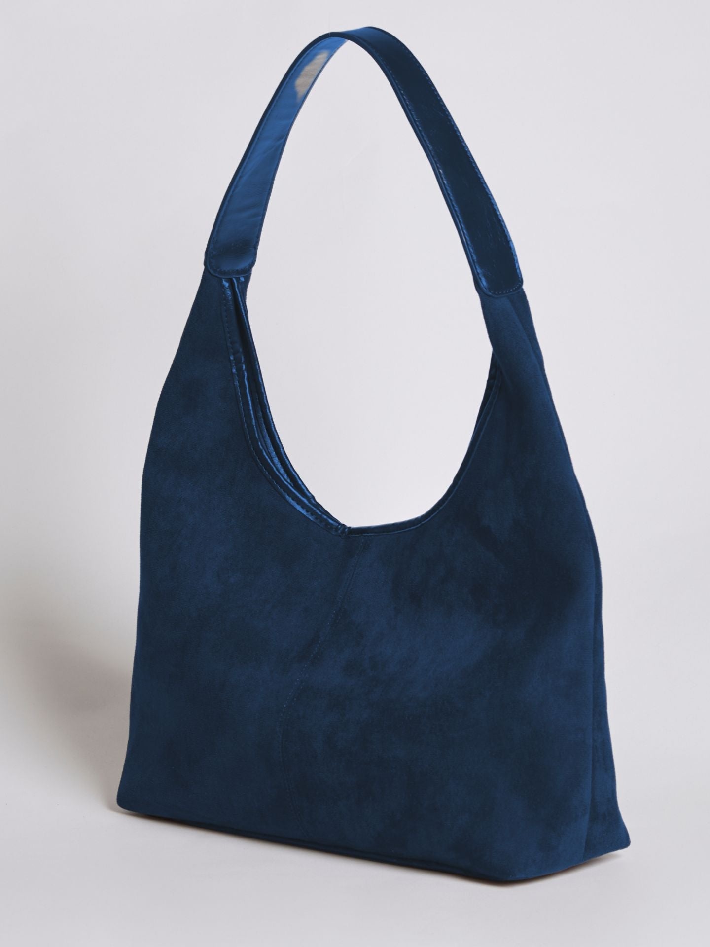 Schwarze Wildleder Schultertasche Damen – Minimalistisches & Geräumiges Design