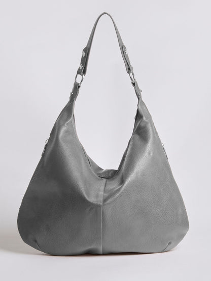 Große Schultertasche Damen – Veganes Leder in Schwarz & Lila