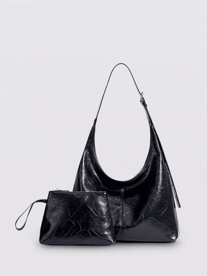 Schwarze Schultertasche Damen – Minimalistisches Design & viel Stauraum