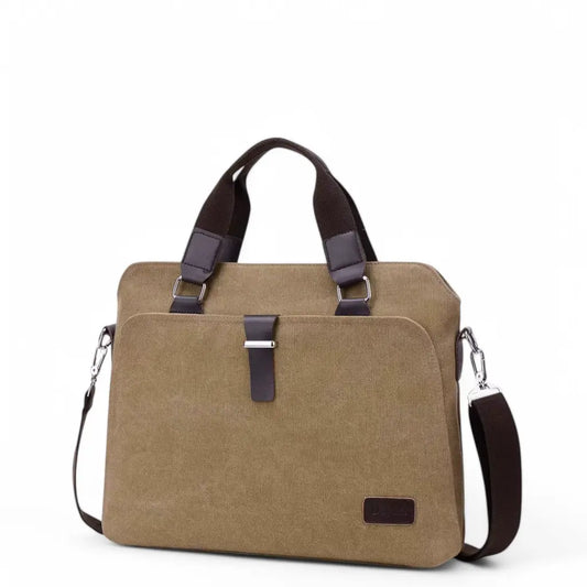 Laptoptasche aus Canvas in Braun – Leicht & Strapazierfähig für Damen & Herren
