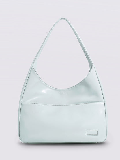 Geräumige Schwarze Schultertasche aus Veganer Leder – Minimalistisches Design