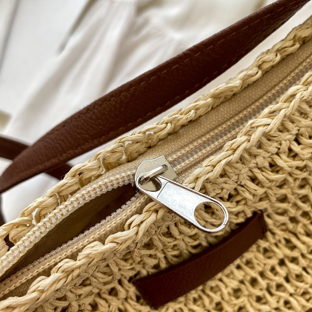 Runde Rattan-Schultertasche – Leicht, Stilvoll & Sommerlich