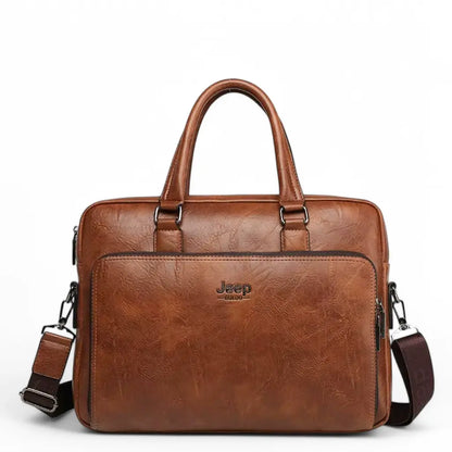 Laptoptasche Herren 14 Zoll Leder – Business Aktentasche Echtleder Vintage Braun