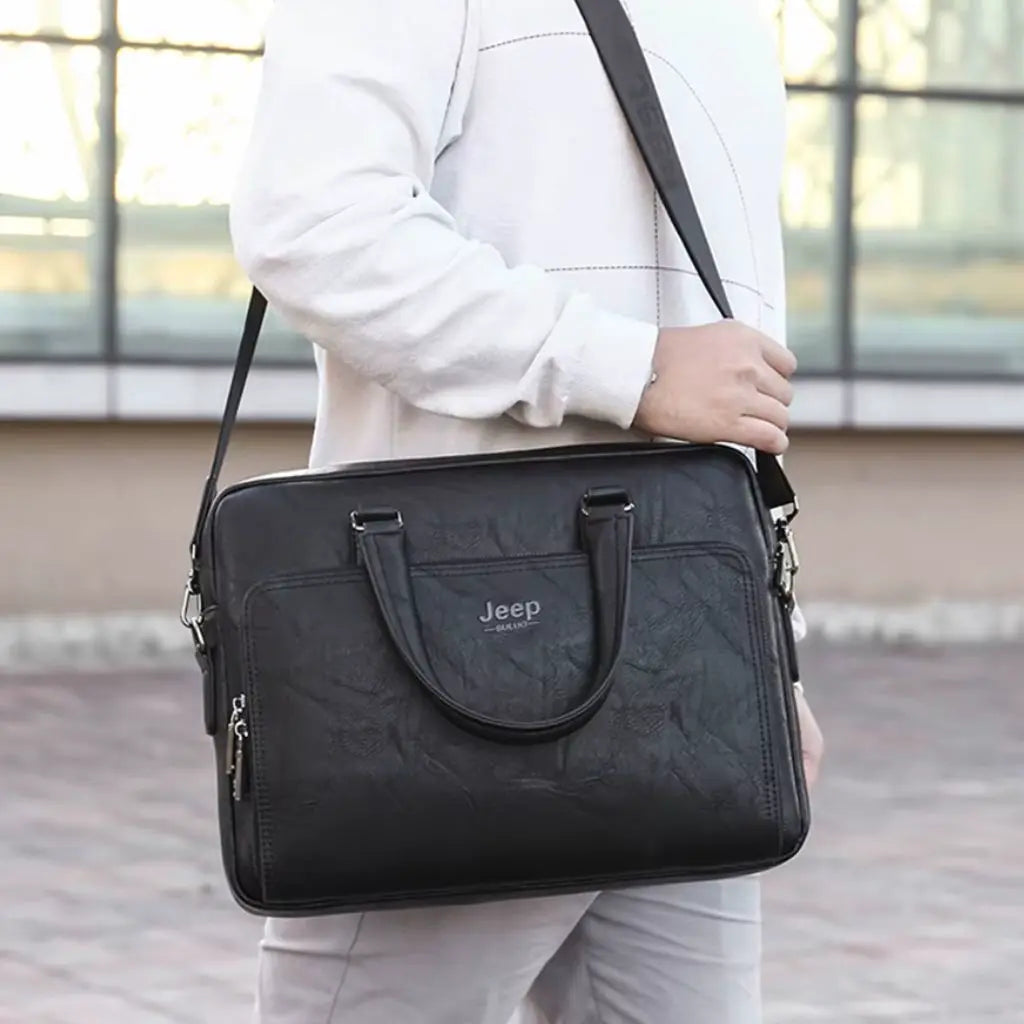 Laptoptasche Herren 14 Zoll Leder – Business Aktentasche Echtleder Vintage Braun