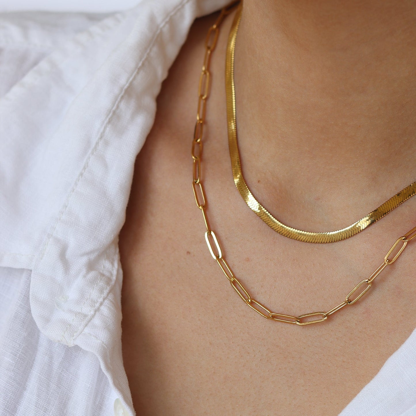 Goldene Rope-Kette aus Edelstahl – zeitlose, unisex Halskette, vergoldet & robust