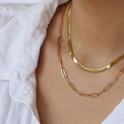 Goldene Rope-Kette aus Edelstahl – zeitlose, unisex Halskette, vergoldet & robust