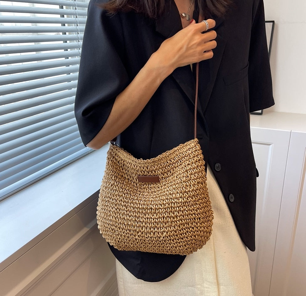 Runde Rattan-Schultertasche – Leicht, Stilvoll & Sommerlich