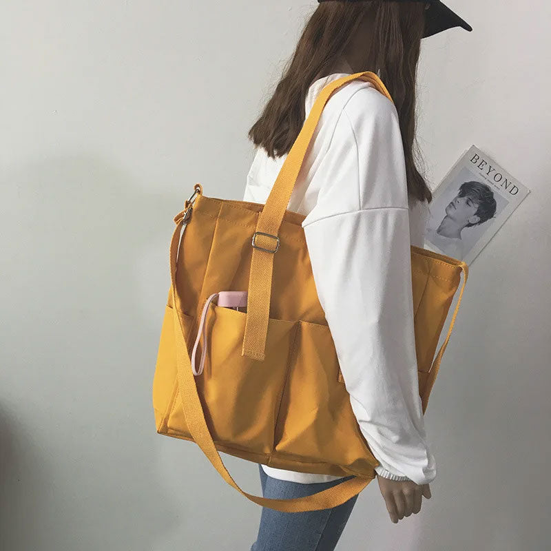 Canvas Schultertasche – Geräumig, Trendy & Praktisch für Damen