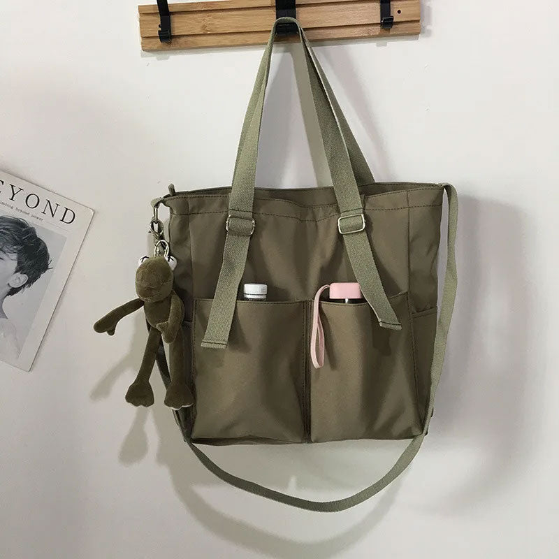 Canvas Schultertasche – Geräumig, Trendy & Praktisch für Damen