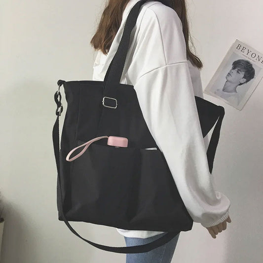 Canvas Schultertasche – Geräumig, Trendy & Praktisch für Damen