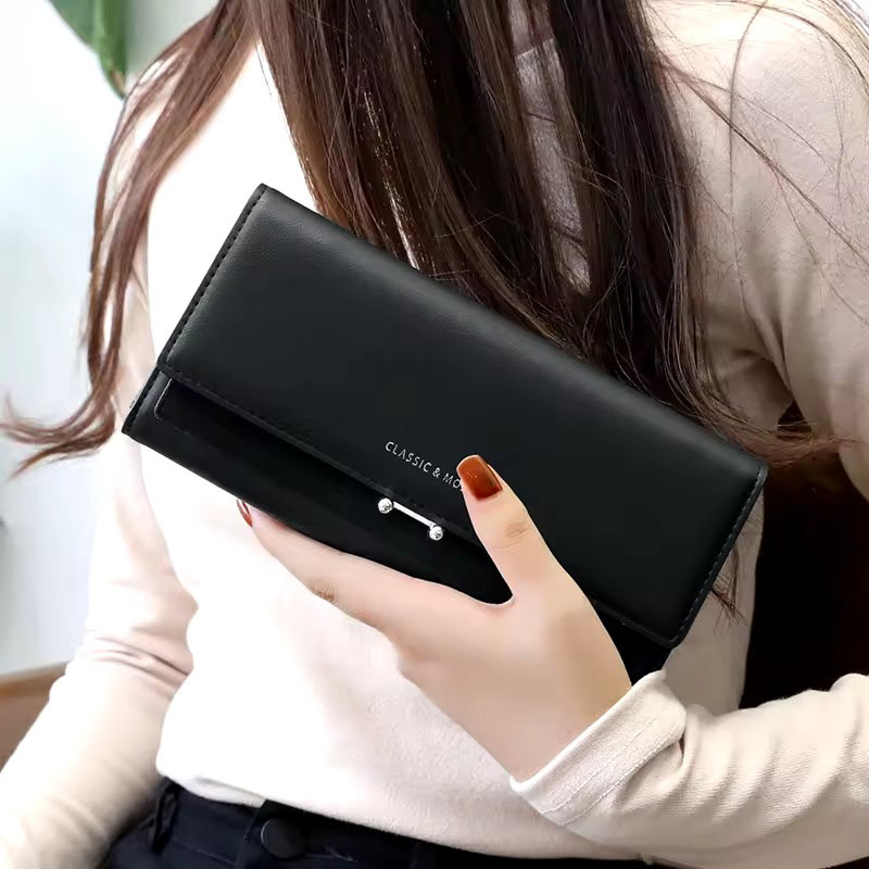 Luxe Damen Portemonnaie aus Kunstleder mit RFID-Schutz & Smartphone-Fach