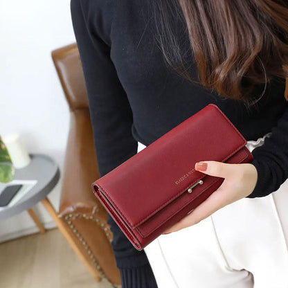Luxe Damen Portemonnaie aus Kunstleder mit RFID-Schutz & Smartphone-Fach