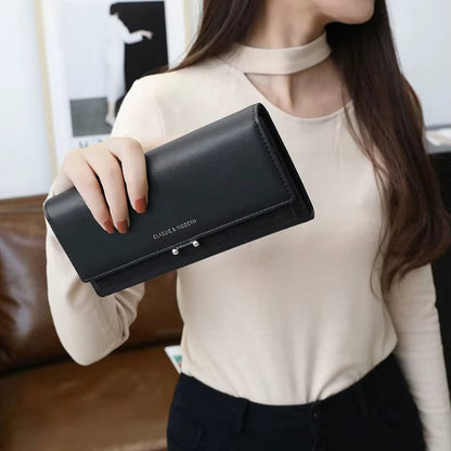 Luxe Damen Portemonnaie aus Kunstleder mit RFID-Schutz & Smartphone-Fach