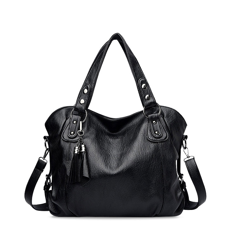 Luxuriöse Damen Handtasche – Geräumige Schultertasche mit Quasten