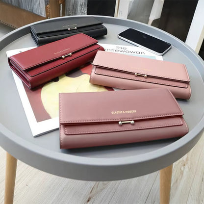 Luxe Damen Portemonnaie aus Kunstleder mit RFID-Schutz & Smartphone-Fach