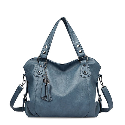 Luxuriöse Damen Handtasche – Geräumige Schultertasche mit Quasten