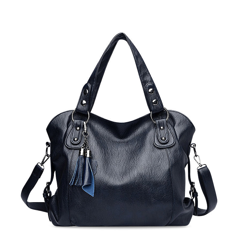 Luxuriöse Damen Handtasche – Geräumige Schultertasche mit Quasten